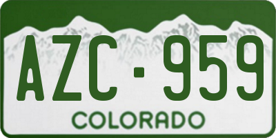 CO license plate AZC959