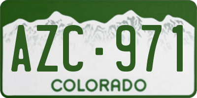 CO license plate AZC971