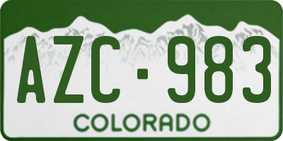 CO license plate AZC983