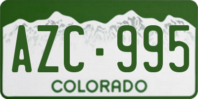 CO license plate AZC995