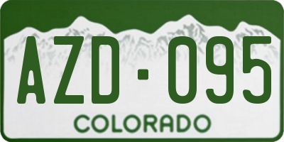 CO license plate AZD095