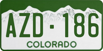 CO license plate AZD186