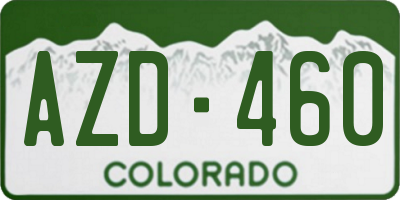 CO license plate AZD460