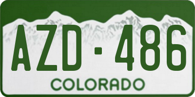 CO license plate AZD486