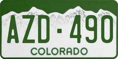 CO license plate AZD490