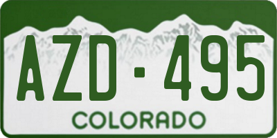 CO license plate AZD495