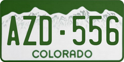 CO license plate AZD556