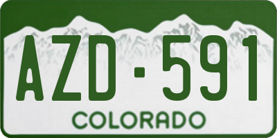 CO license plate AZD591