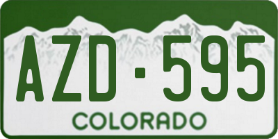 CO license plate AZD595