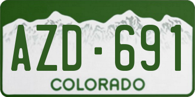 CO license plate AZD691