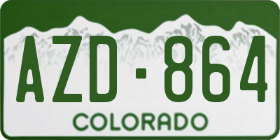 CO license plate AZD864