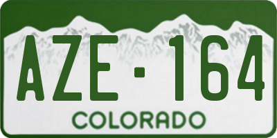 CO license plate AZE164