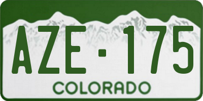CO license plate AZE175