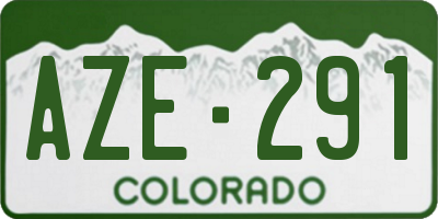 CO license plate AZE291