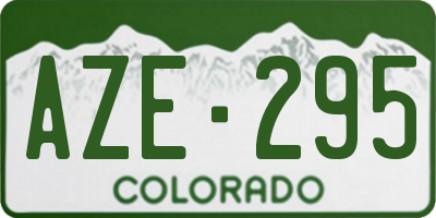 CO license plate AZE295