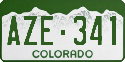 CO license plate AZE341