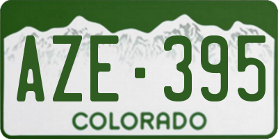 CO license plate AZE395