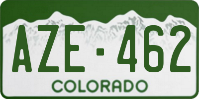 CO license plate AZE462