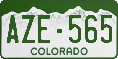 CO license plate AZE565