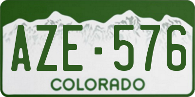 CO license plate AZE576