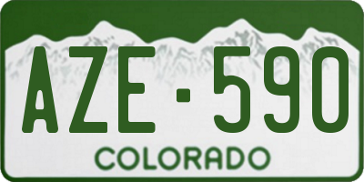 CO license plate AZE590