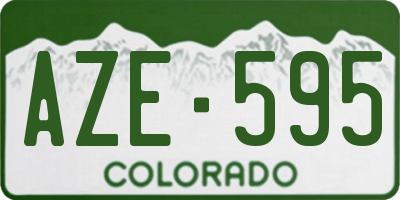 CO license plate AZE595
