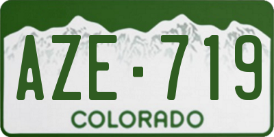 CO license plate AZE719
