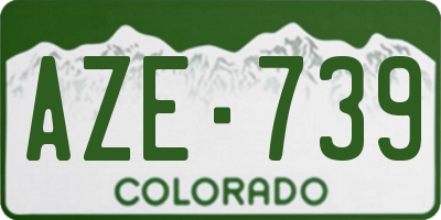CO license plate AZE739