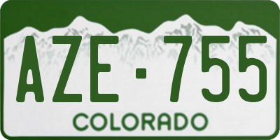 CO license plate AZE755