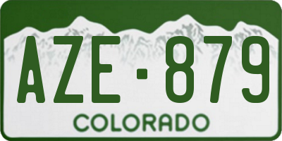 CO license plate AZE879