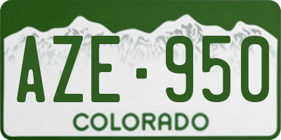 CO license plate AZE950