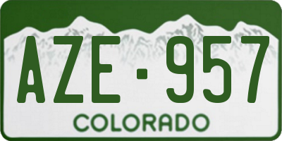 CO license plate AZE957