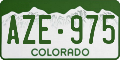 CO license plate AZE975