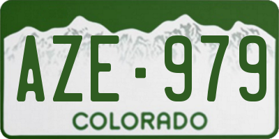 CO license plate AZE979