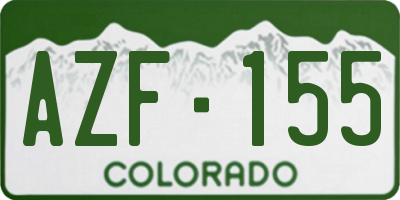 CO license plate AZF155