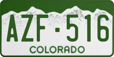 CO license plate AZF516