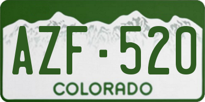 CO license plate AZF520