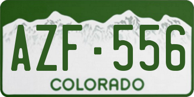 CO license plate AZF556