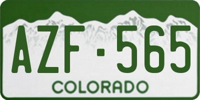 CO license plate AZF565