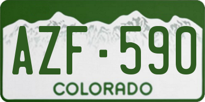 CO license plate AZF590