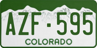CO license plate AZF595