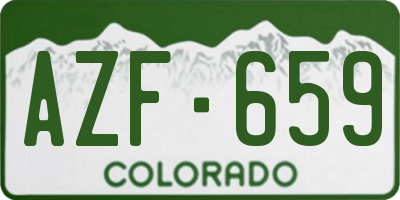 CO license plate AZF659