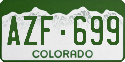 CO license plate AZF699