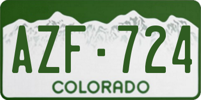 CO license plate AZF724