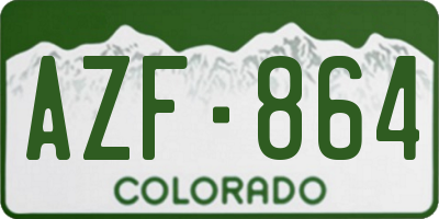 CO license plate AZF864