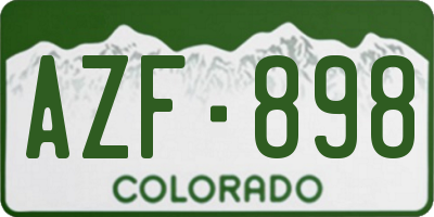 CO license plate AZF898