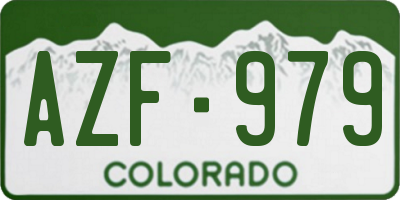 CO license plate AZF979
