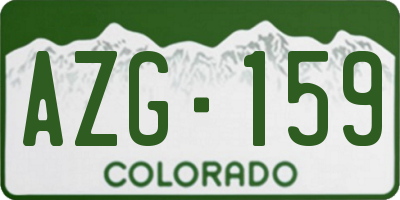 CO license plate AZG159