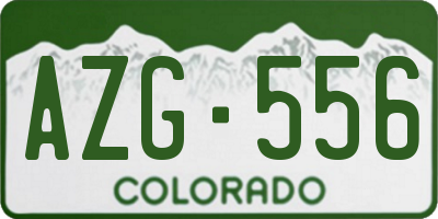 CO license plate AZG556
