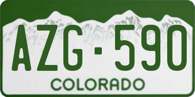 CO license plate AZG590